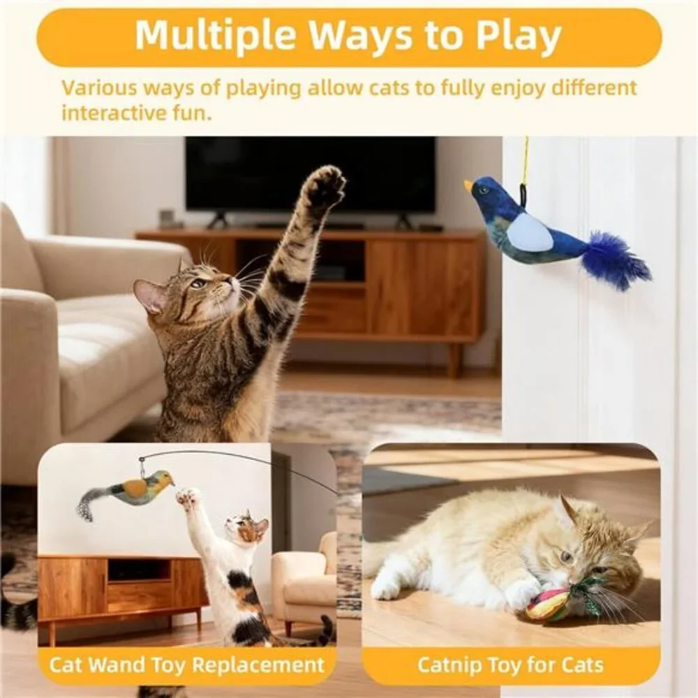 Interactive Cat Toys Bird Realistic Cat Interactive Toys for Indoor